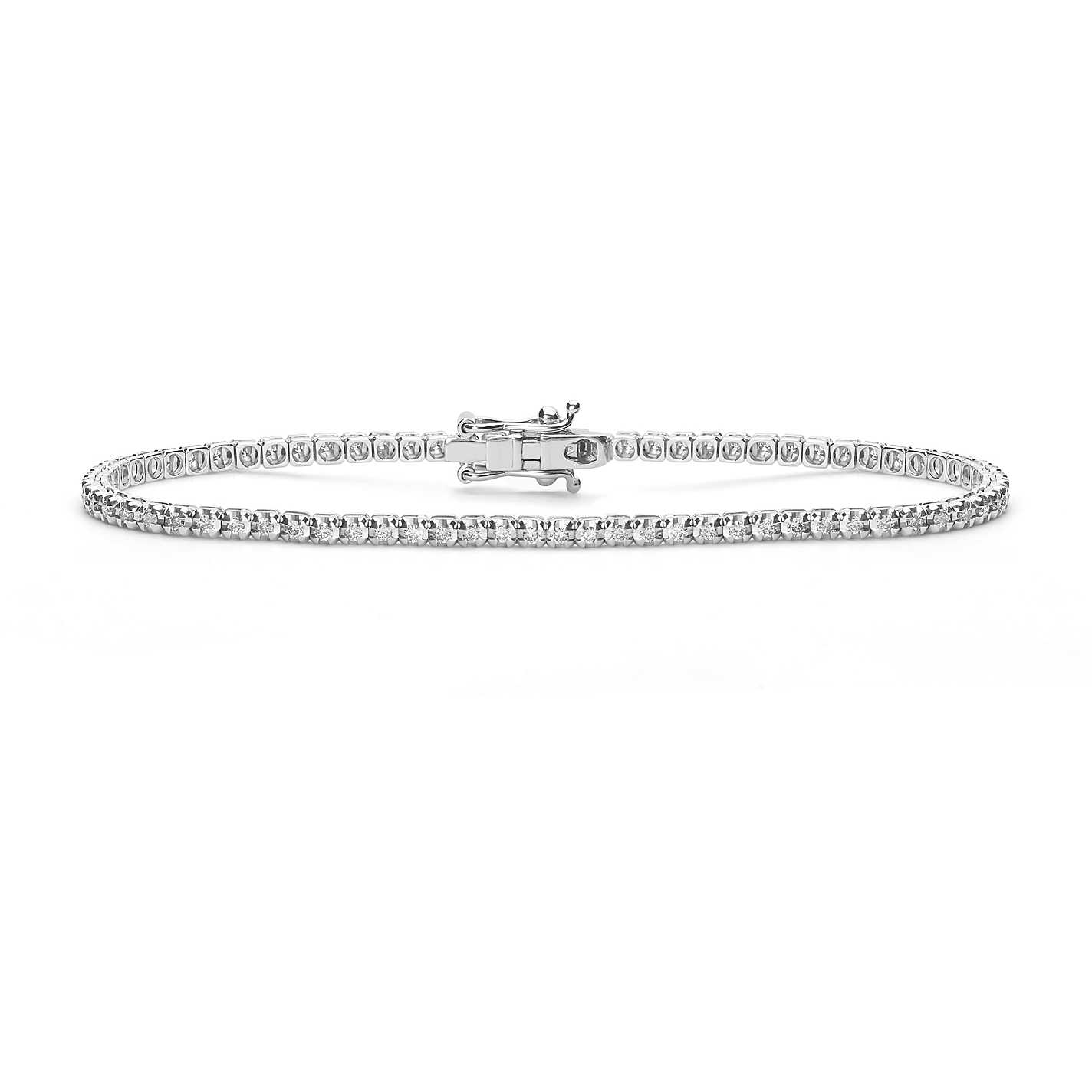 Bracciale Tennis Da Donna Di Comete In Oro Bianco E Diamanti BRT 293 M18