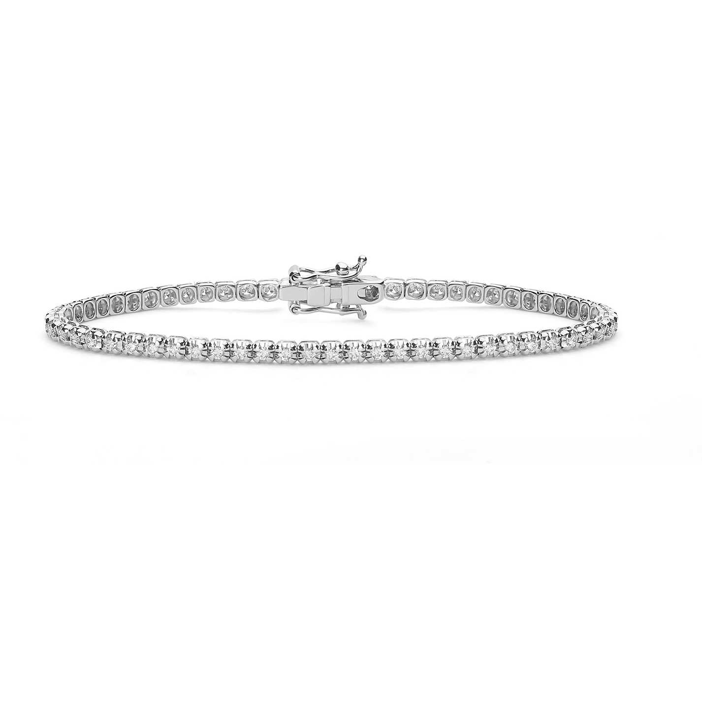 Bracciale Tennis In Oro Bianco Con Diamanti Di Comete Da Donna BRT 294 M17