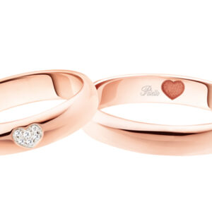 Fedi nuziali Polello in oro collezione "Cuori d'Amore" art.3117DBR-3117UR