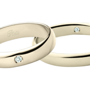 Fedi nuziali Polello collezione Champagne art. 3178DCH-3178UCH