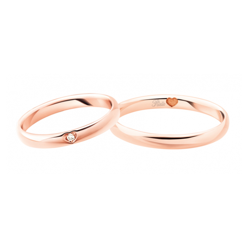 Fede Polello in oro rosa art.3119DR-3119UR