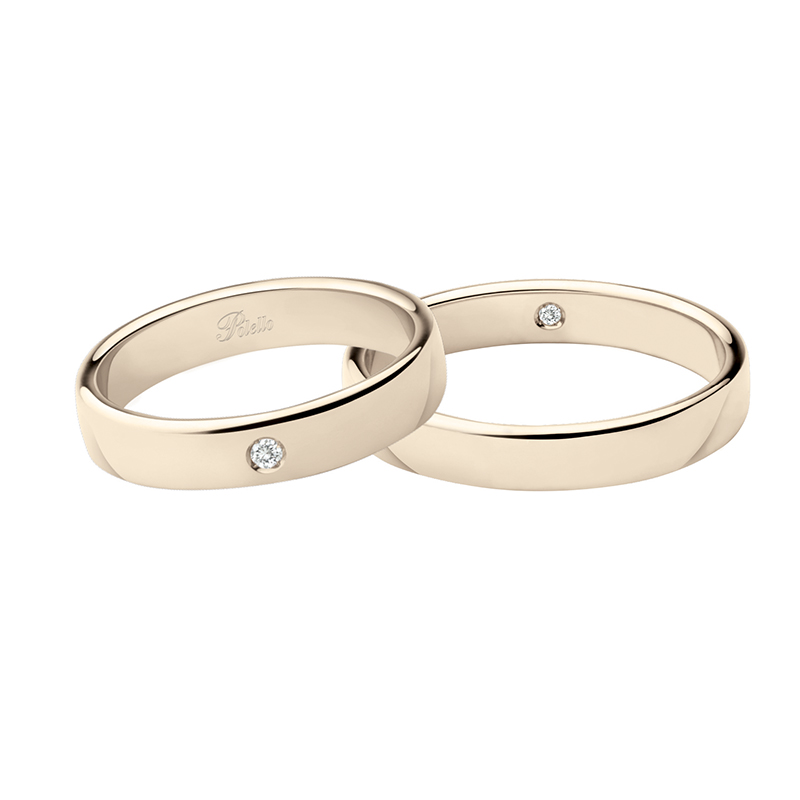 Wedding rings Polello in oro art. 3179DCH-3179UCH