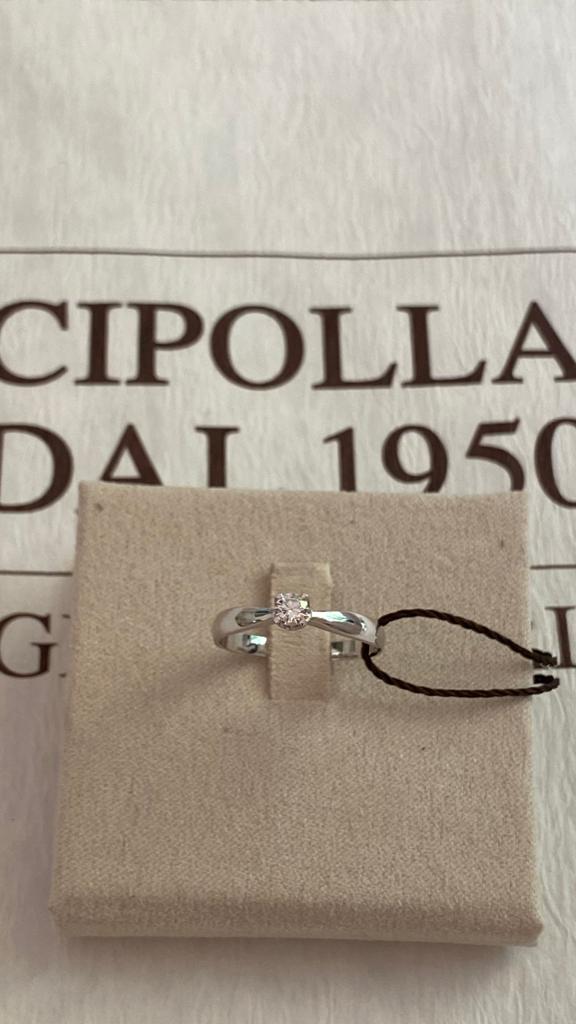 Gold and diamond solitaire ring Art.AN1218