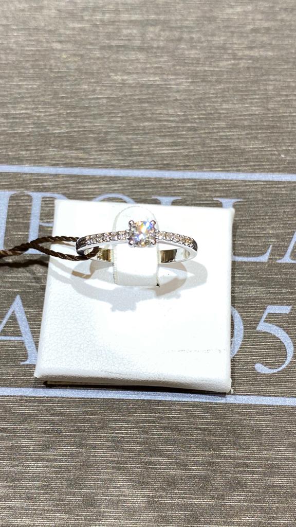 Gold and diamond solitaire ring Art.AN1294