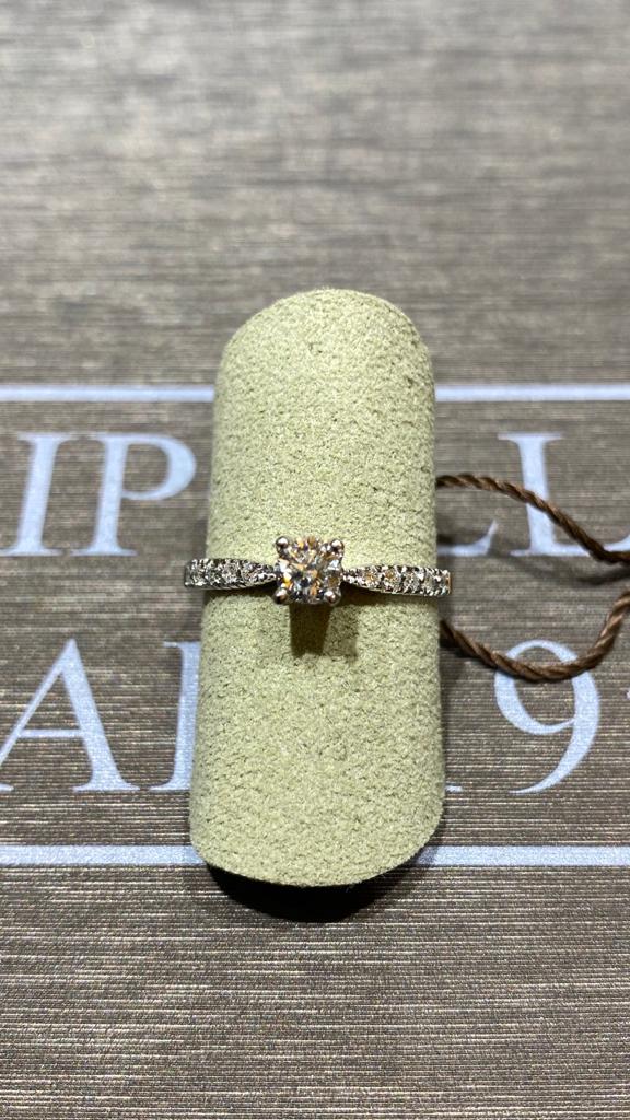 750% White Gold Solitaire Ring