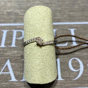 Anello solitario oro bianco 750%