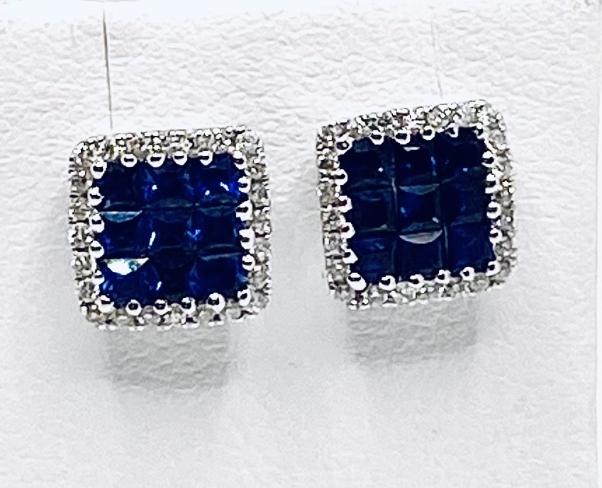 Earrings with sapphires and diamonds Art.185105F650
