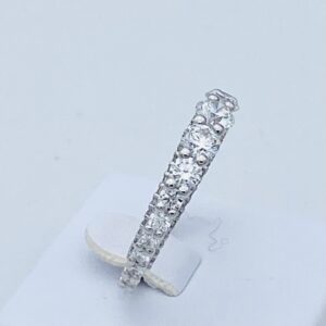 Anello veretta di diamanti oro bianco EROS 750% Art. 561A