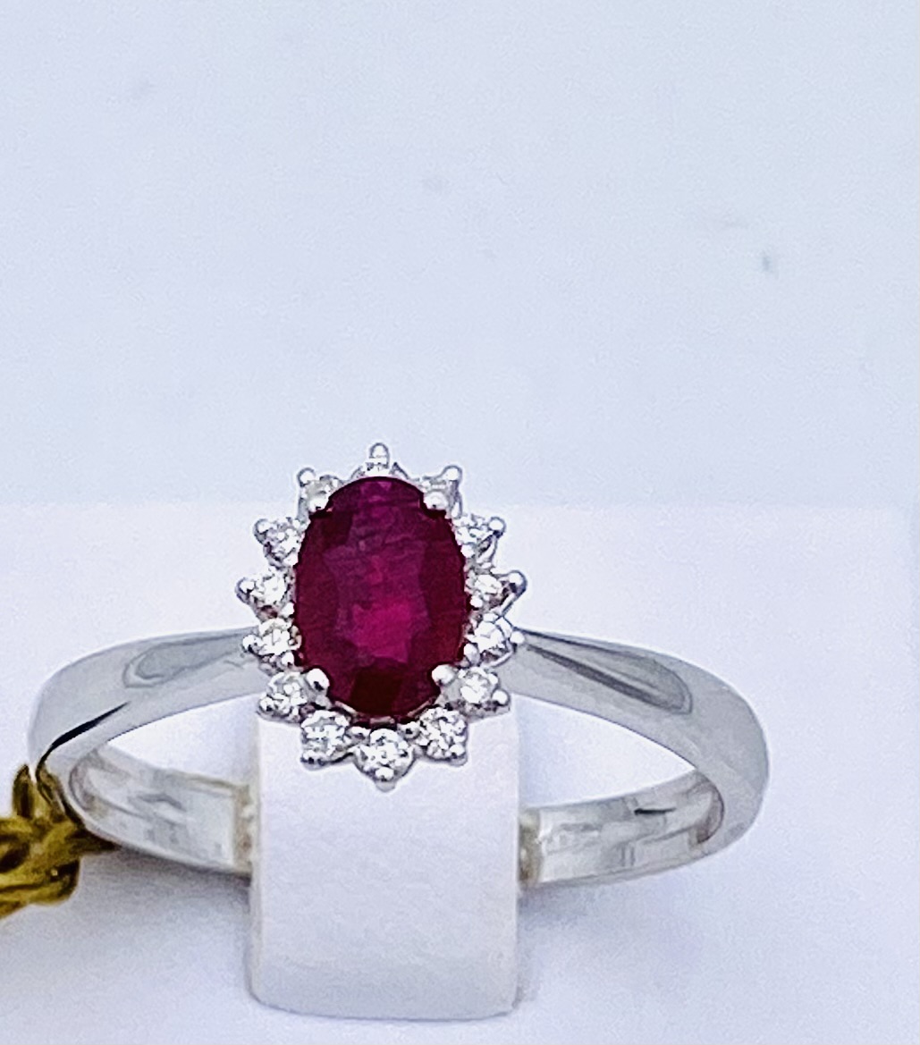 RUBY RING AND GOLD DIAMONDS 750% ART. AN1469-1