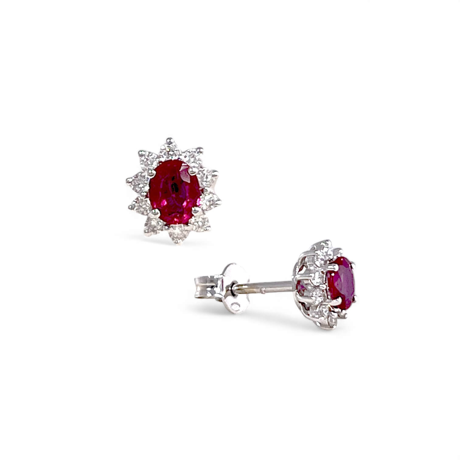 Gold Rubies and Diamonds BON TON Earrings Art. OR386