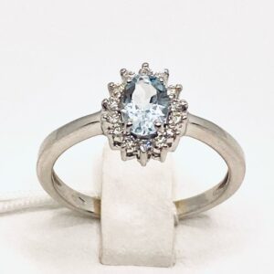 Aquamarine and diamond ring Art.199270