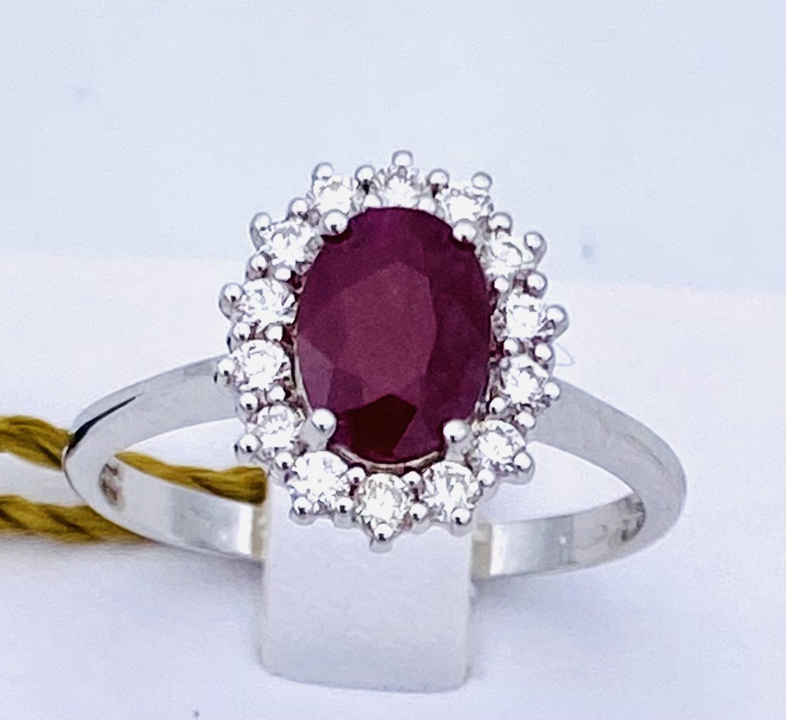 RUBY RING AND GOLD DIAMONDS 750% ART. AN1156