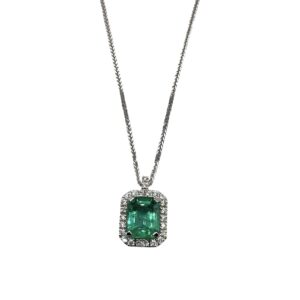 Emerald pendant diamonds and white gold BELLE EPOQUE Art. CD421