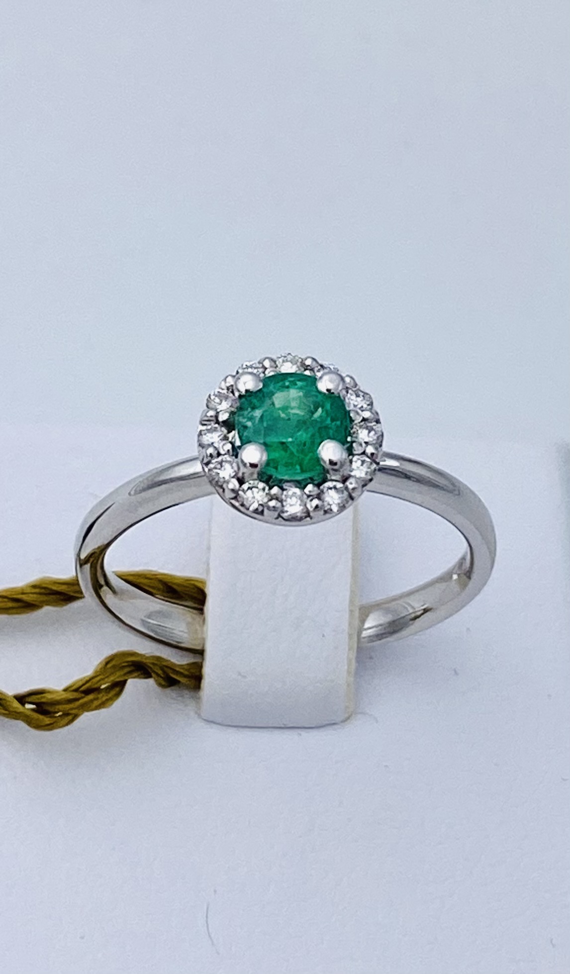 Emerald ring diamonds white gold Art. AN1191-1