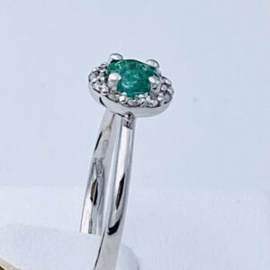 Anello smeraldo diamanti  oro bianco Art. AN1191-1
