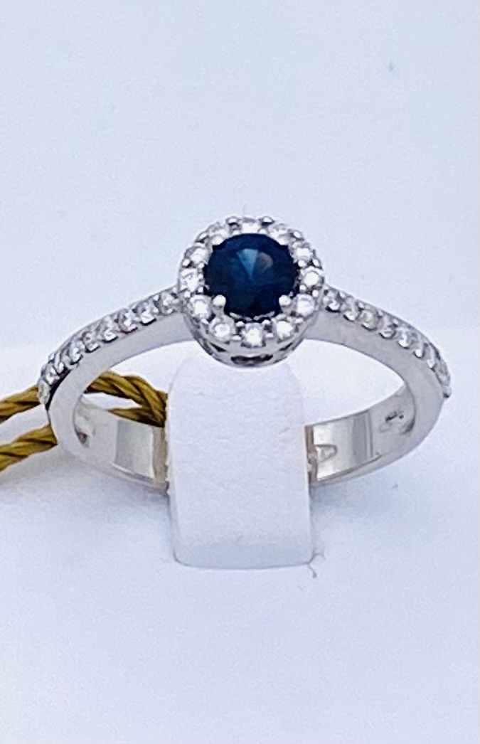 Sapphire and diamond ring in white gold ART. AN905