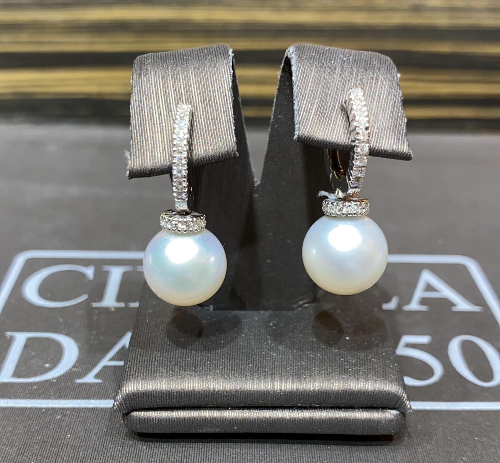 Pearl Earrings White Gold