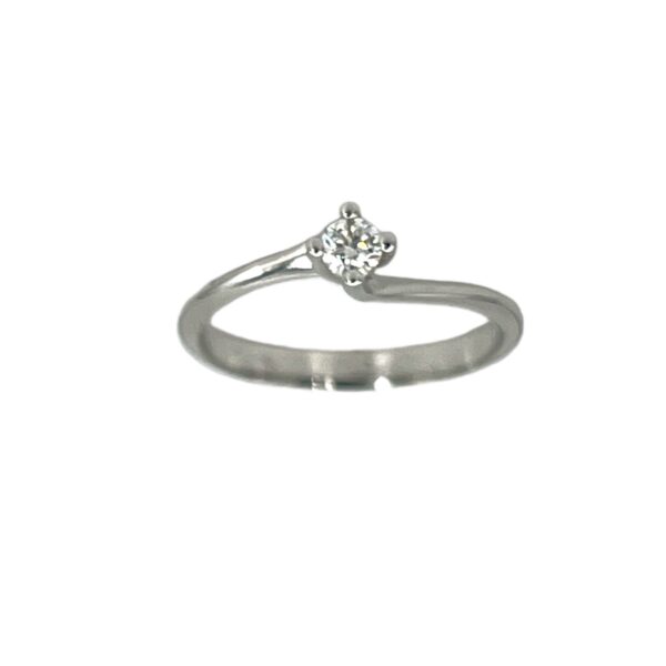 Solitaire ring in white gold and diamond LOOKS Art. AN1529