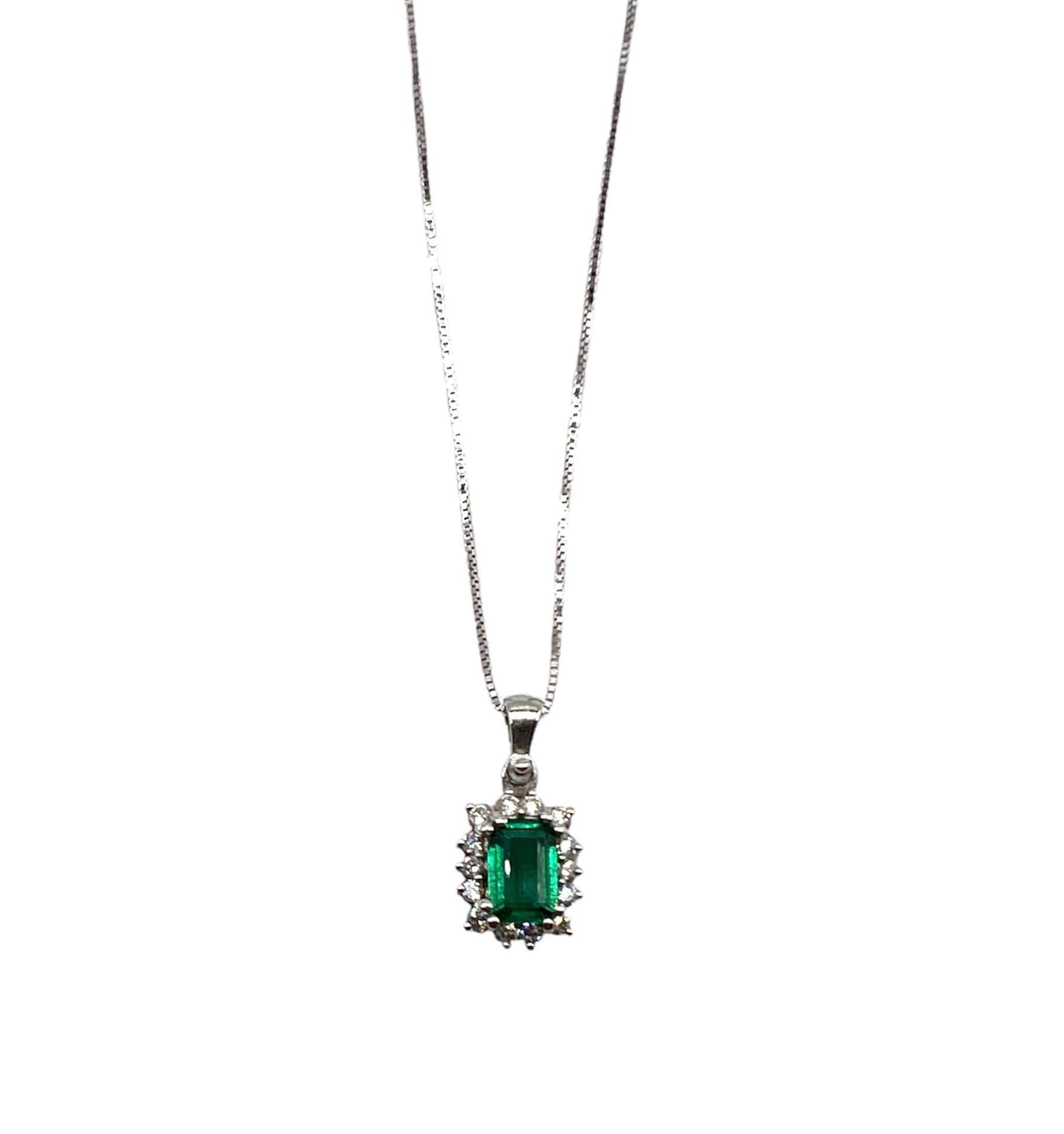 Emerald Pendant White Gold BON TON Art. CD538