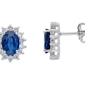 Orecchini Zaffiro Blu Oro e Diamanti Art. 135065