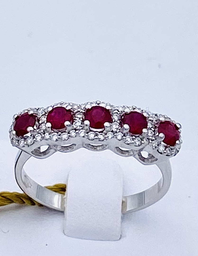 RING RUBIES AND DIAMONDS GOLD 750% ART. AN1652