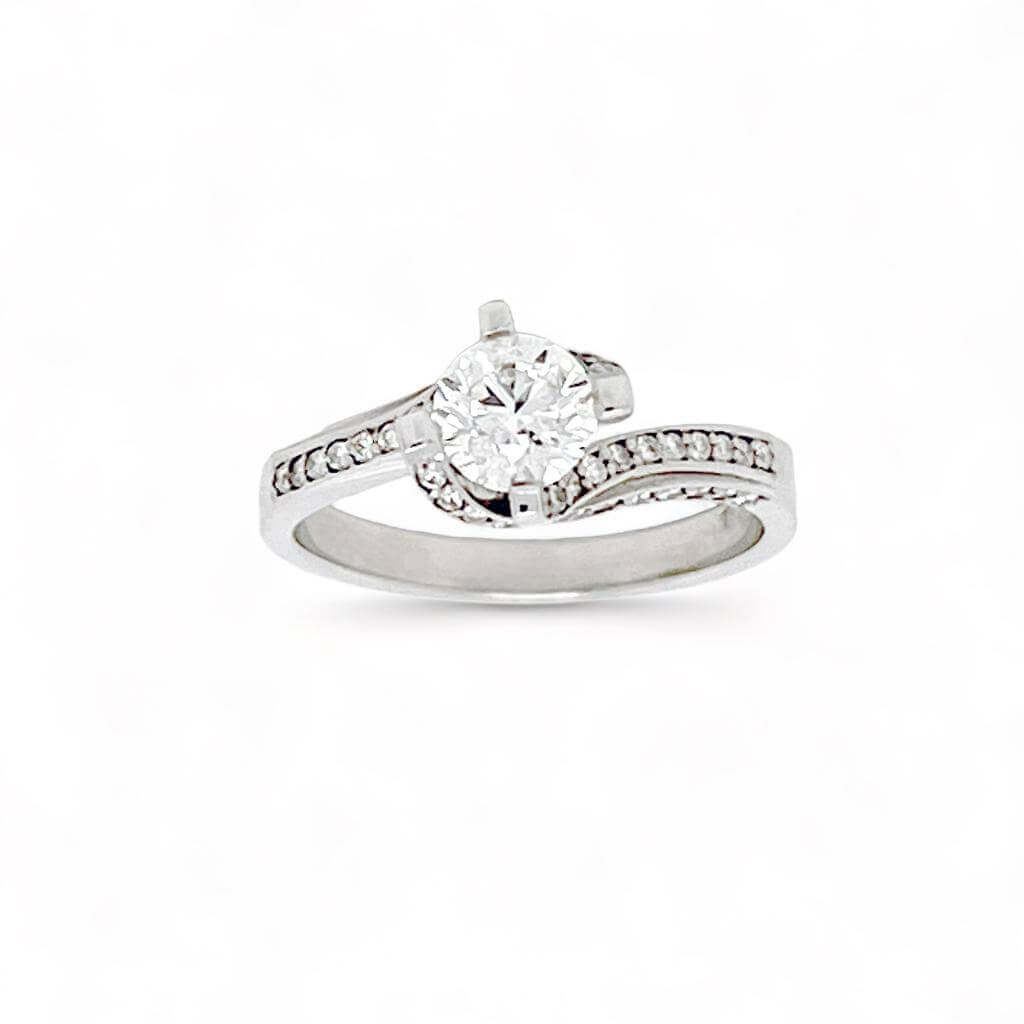 Gold and diamond solitaire ring Art. AN1707