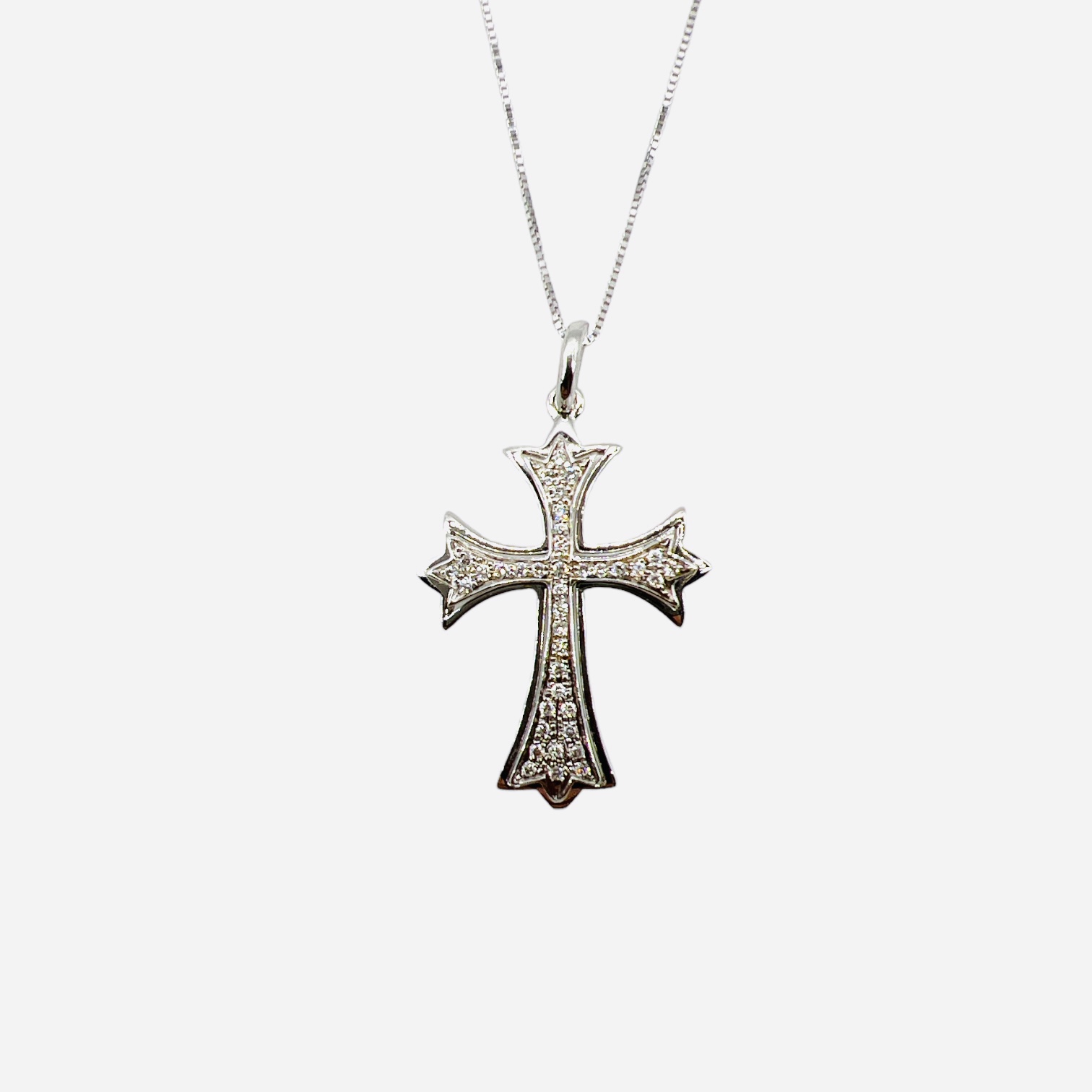 NARCISO white gold and diamond cross pendant Art. GR309