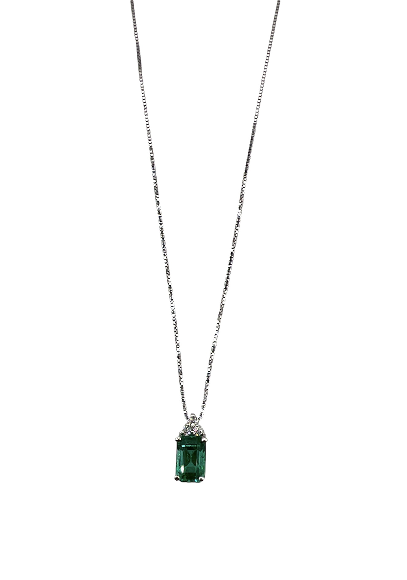 Pendente smeraldo oro bianco GEMME Art. CD565