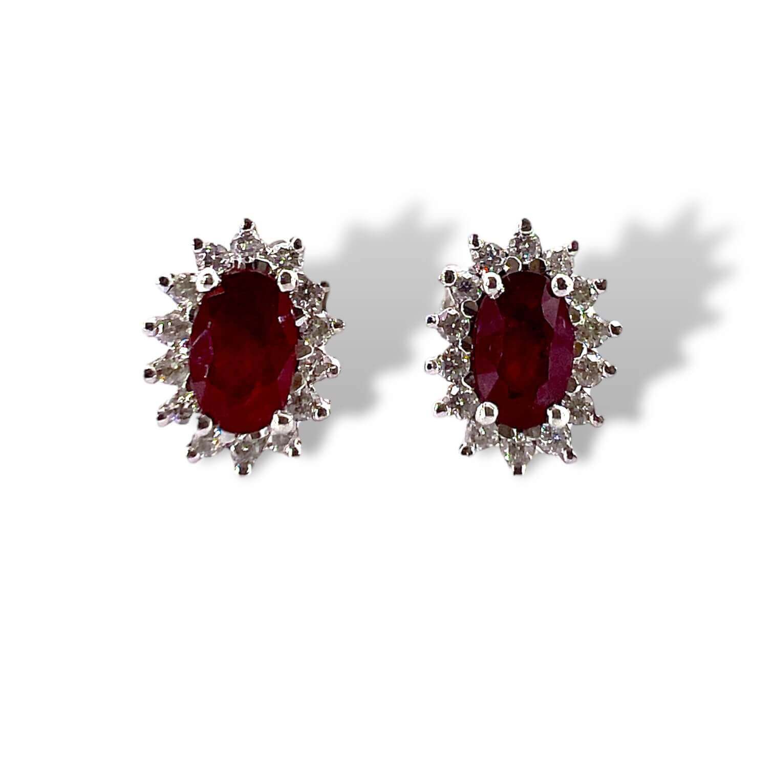 Gold and diamond ruby earrings Art. OR909