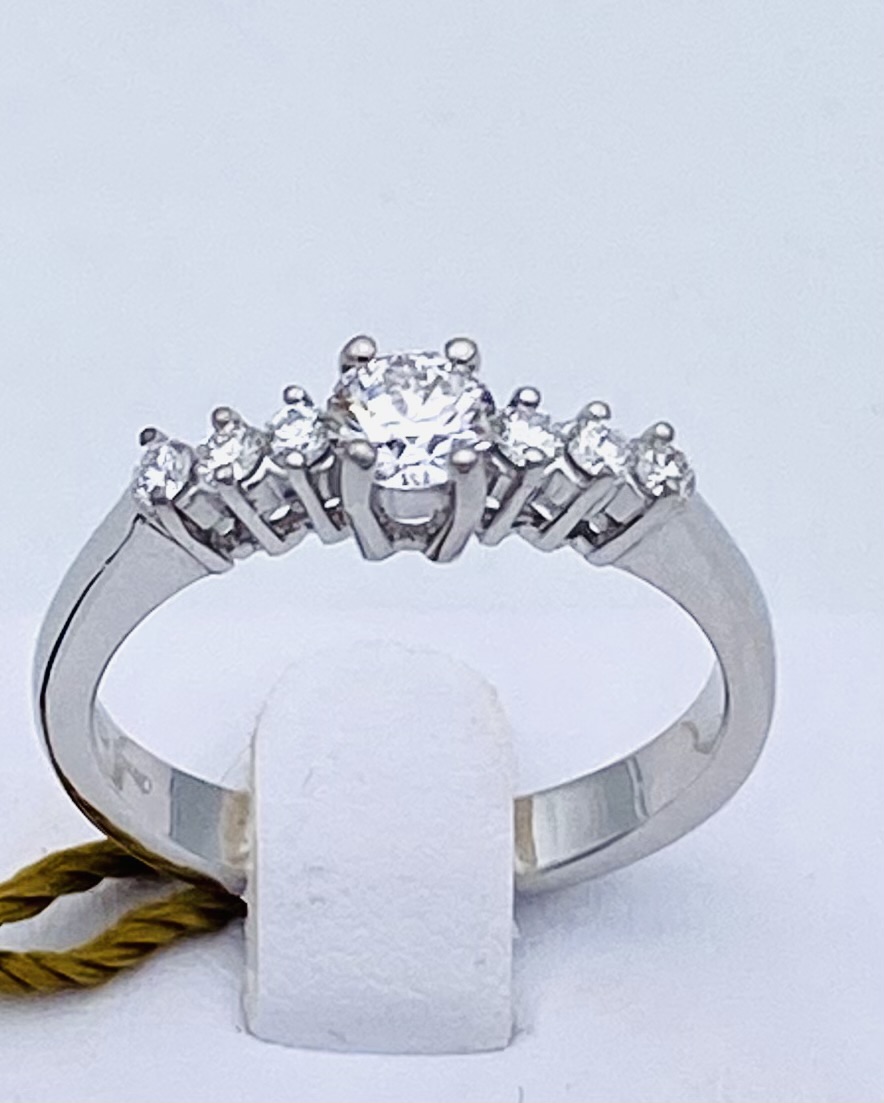 750% white gold diamond solitaire ring art. AN1786