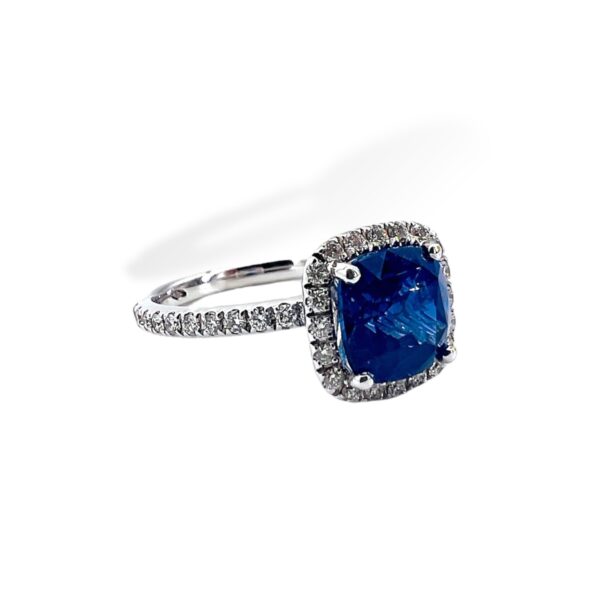 Blue gold sapphire and diamond ring BELLE EPOQUE Art. ROB4