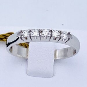 Anello veretta oro bianco diamanti ART. AN1541