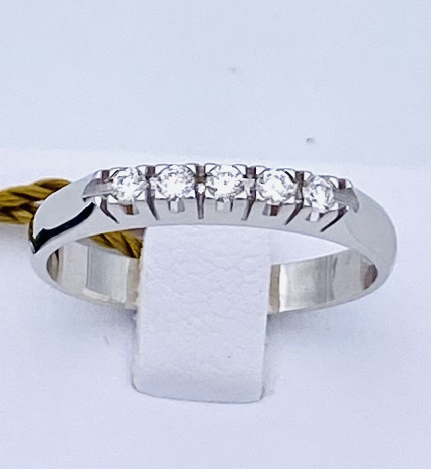 Anello veretta oro bianco diamanti  SOGNO ART. AN1541