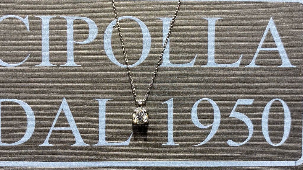 Pendente Punto Luce  Oro Bianco e Diamante PASSIONE Art.CD065