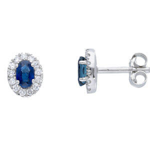 Orecchini Zaffiro Blu Oro e Diamanti Art. 225822