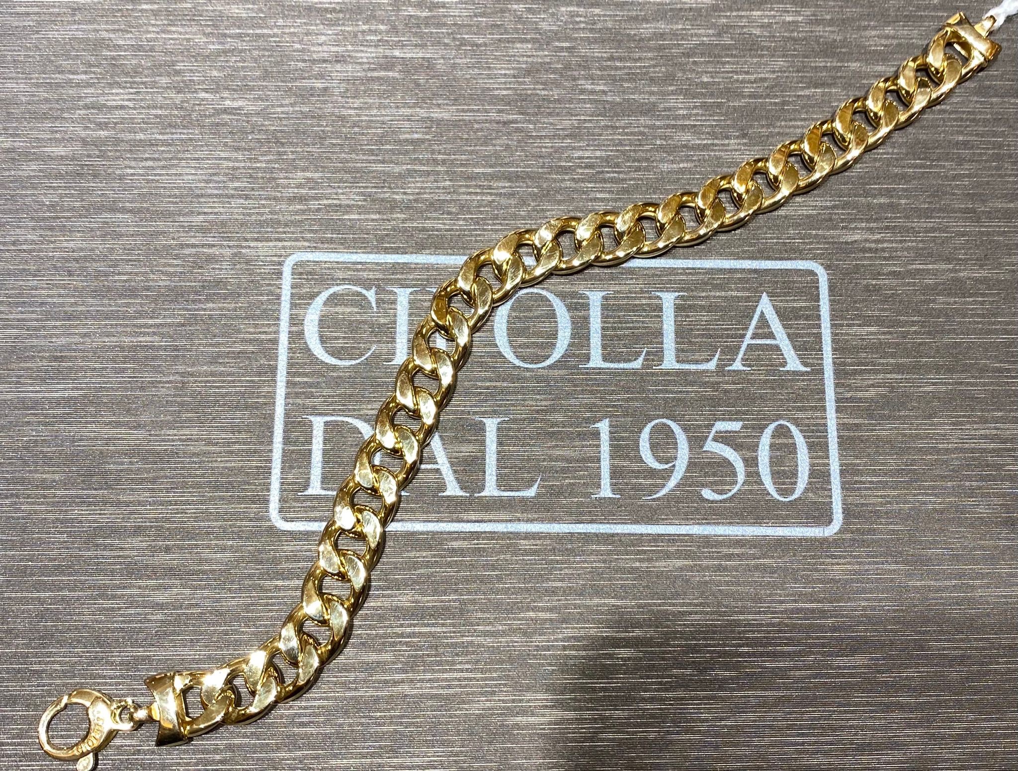 yellow gold knitted bracelet 750% gr 13.00