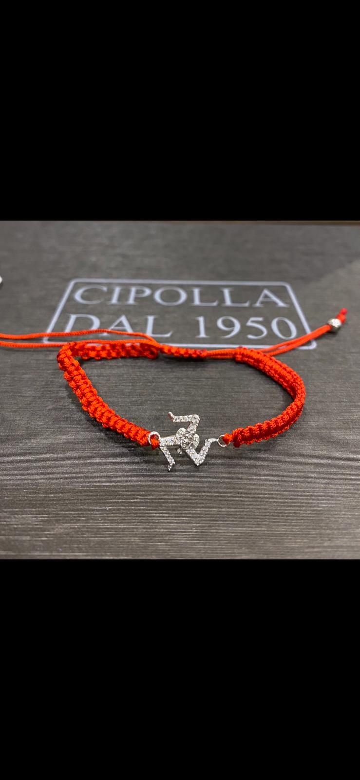 Bracciale trinacria argento 925%-palermo-cipolla-gioielli