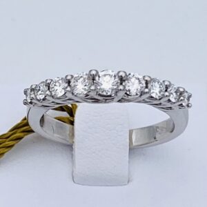 anello veretta oro bianco 750% e diamanti  ART. AN1694