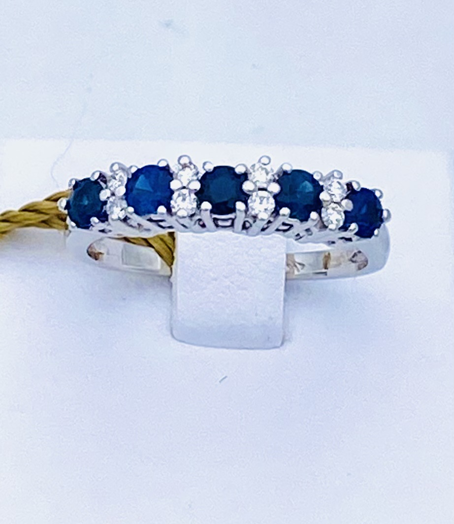 Sapphire and diamond GEMSTONE veretta ring ART. AN1824