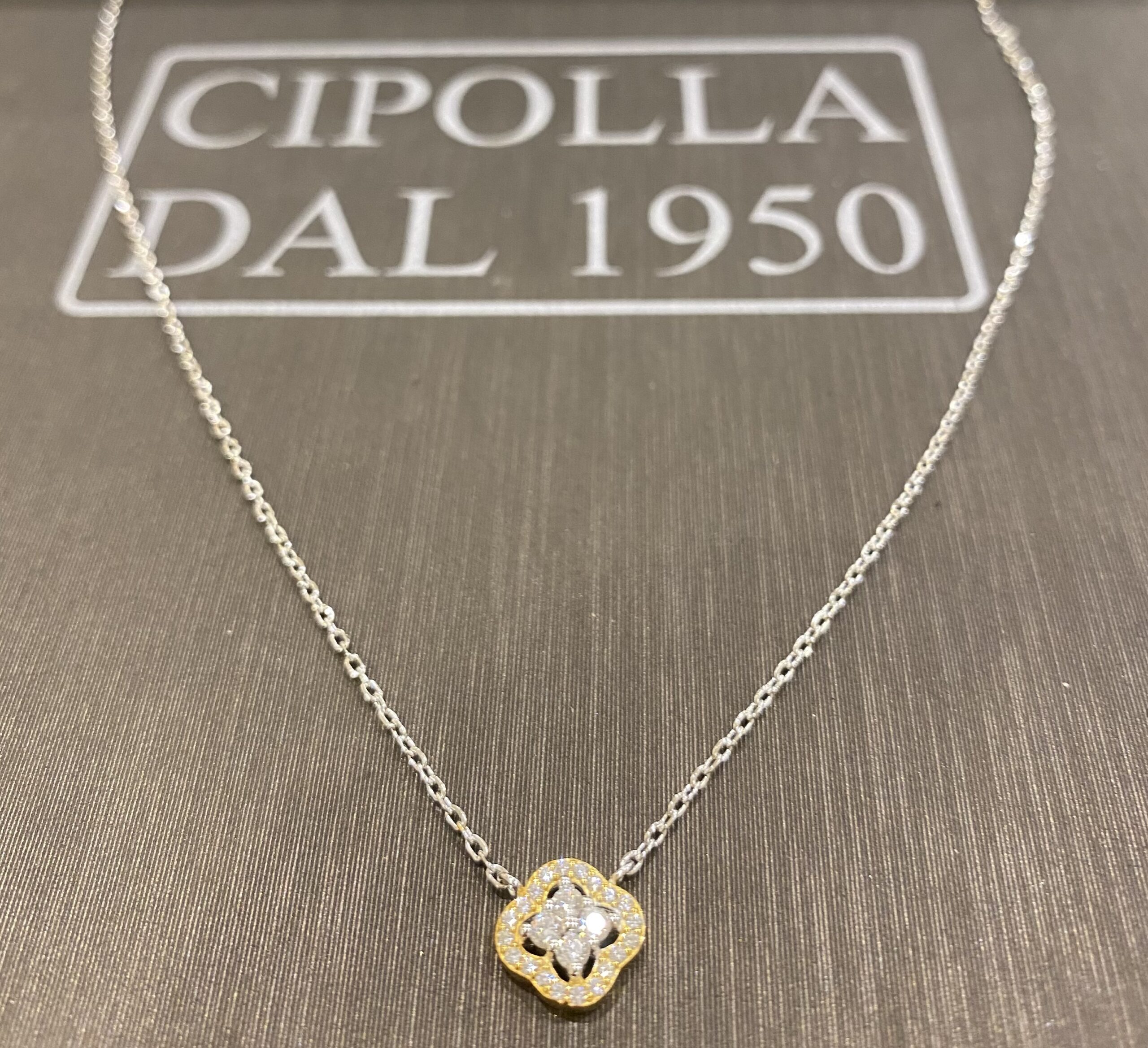 girocollo in argento 925% bicolore