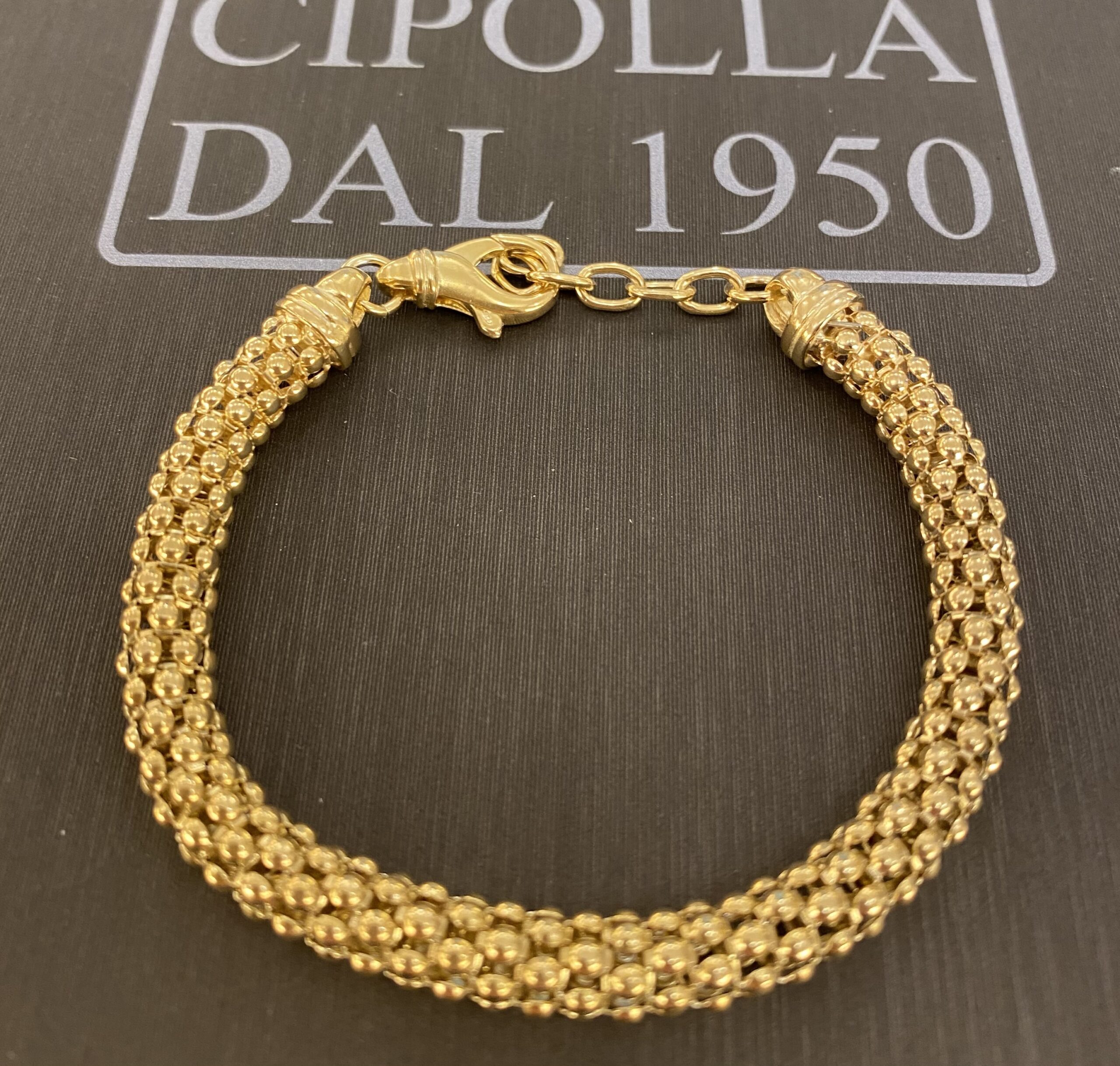 bracciale in argento 925% yellow gold
