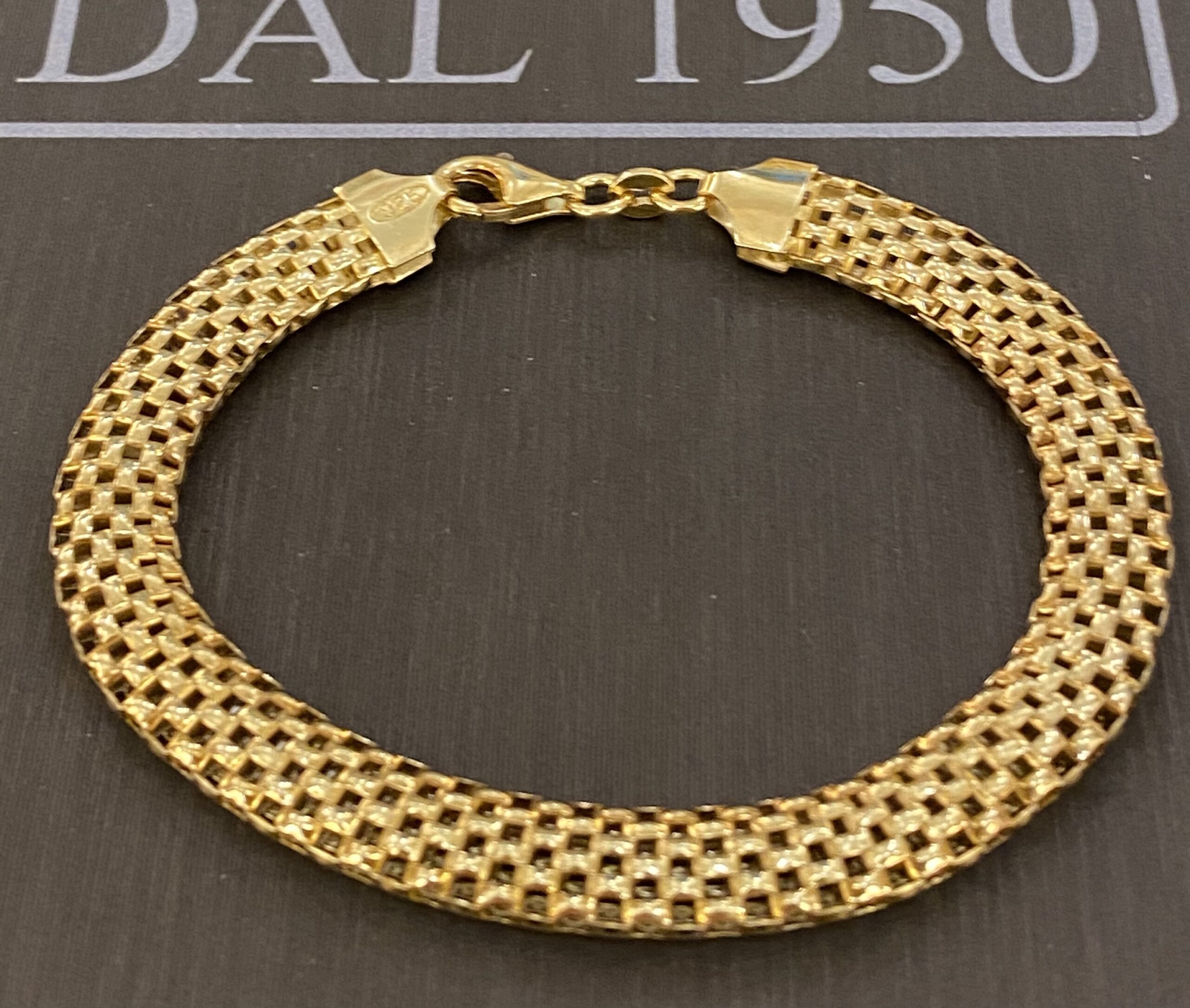 bracciale argento 925% yellow gold