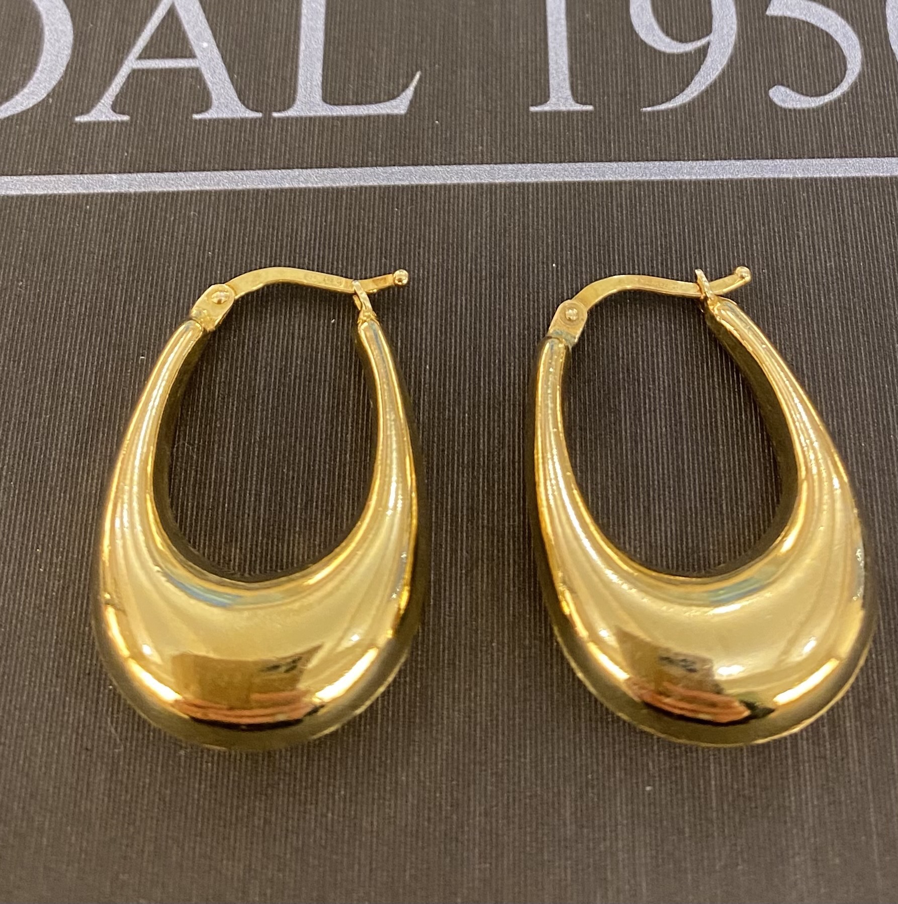 orecchini in argento 925% yellow gold