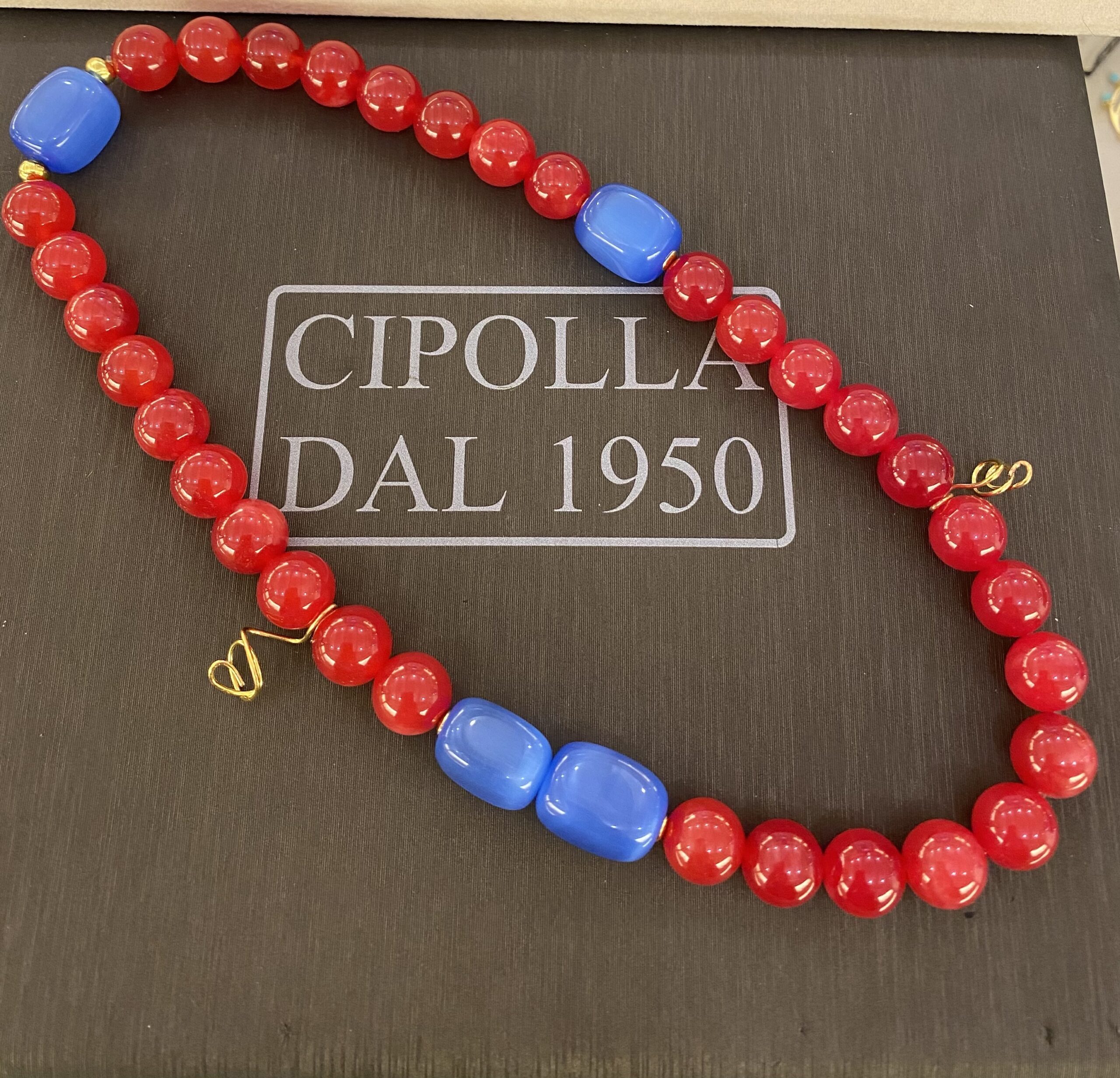 collana girocollo  boule pietre