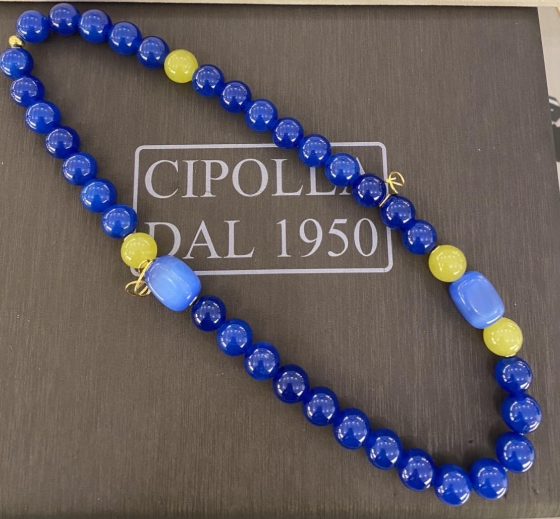 collana girocollo  boule pietre