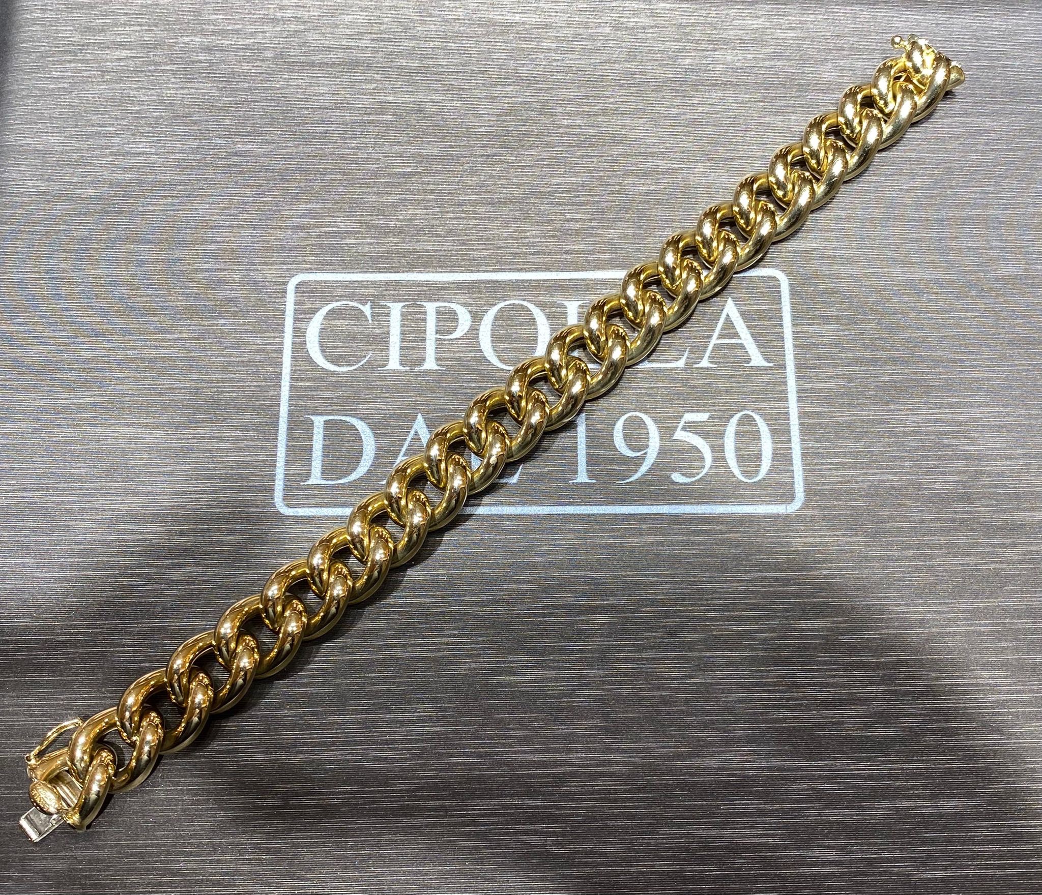750% g yellow gold barbaric knit bracelet 24.50