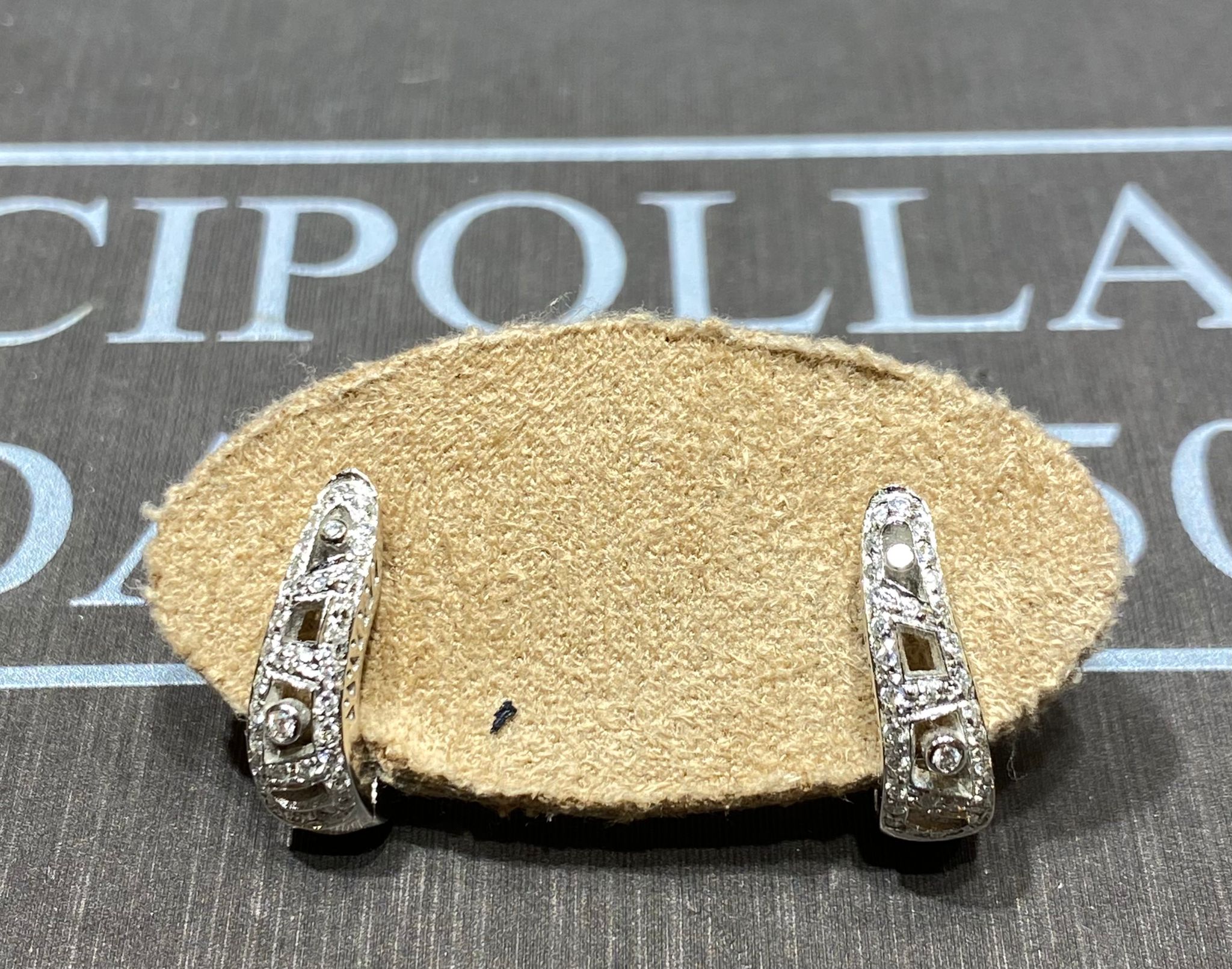 PONTE VECCHIO GIOIELLI orecchini oro 750% diamanti 0,26 colore F/vs