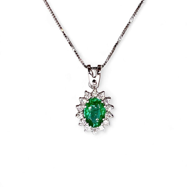 Pendant with emeralds and diamonds Art.CD144
