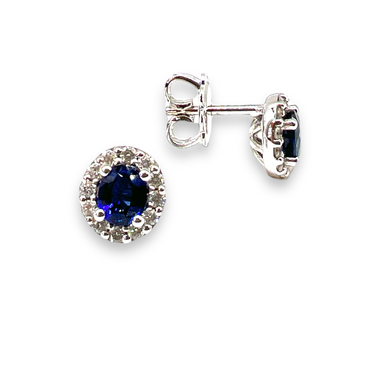 BELLE EPOQUE Gold and Diamonds Sapphire Earrings Art. 9996