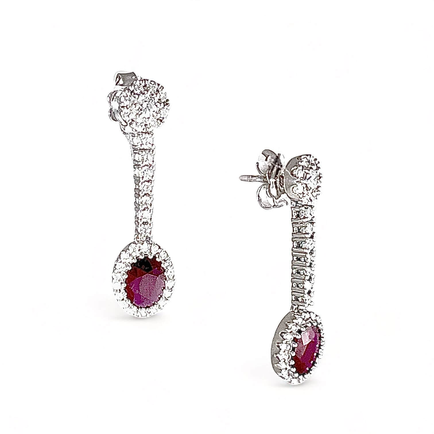 Ruby Earrings Gold and Diamonds BELLE EPOQUE Art. OR993